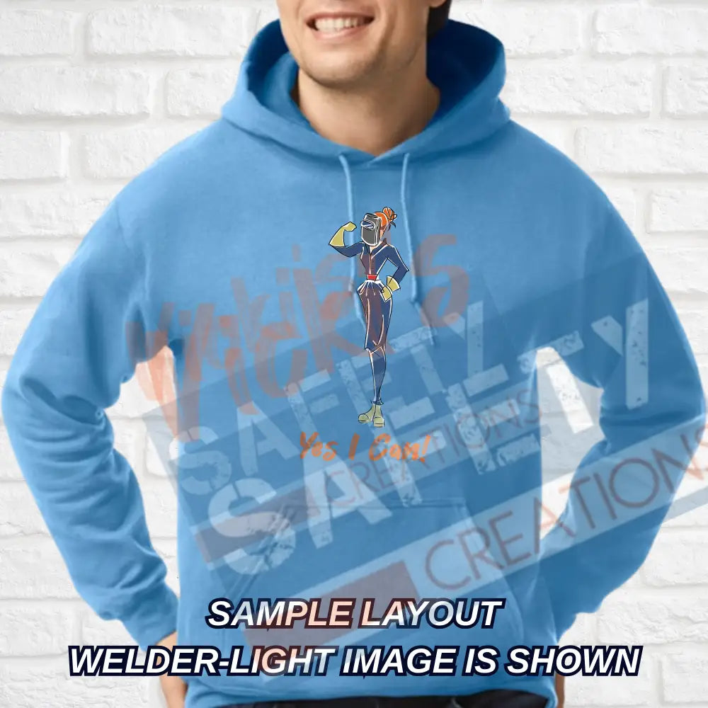 ADULT UNISEX 50/50 BLEND CREW HOODIE -Yes I Can Collection (Asst. Colors & Designs) Adult Clothing