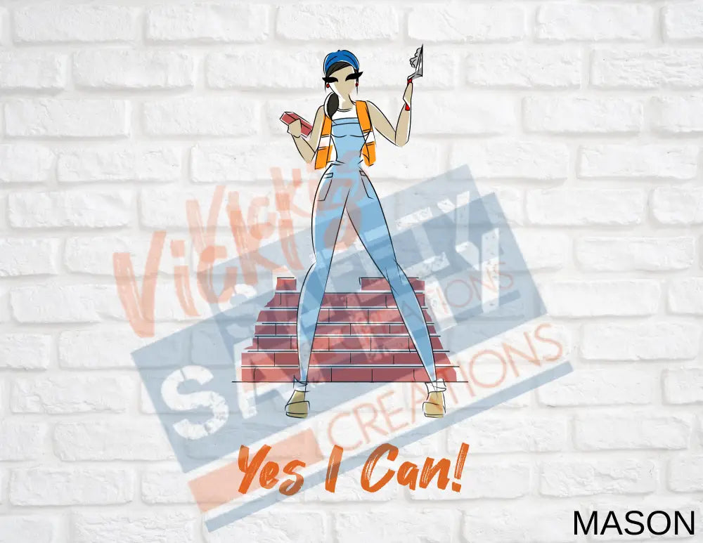 ADULT UNISEX 50/50 BLEND CREW HOODIE -Yes I Can Collection (Asst. Colors & Designs) Mason / SMALL / Carolina Blue Adult