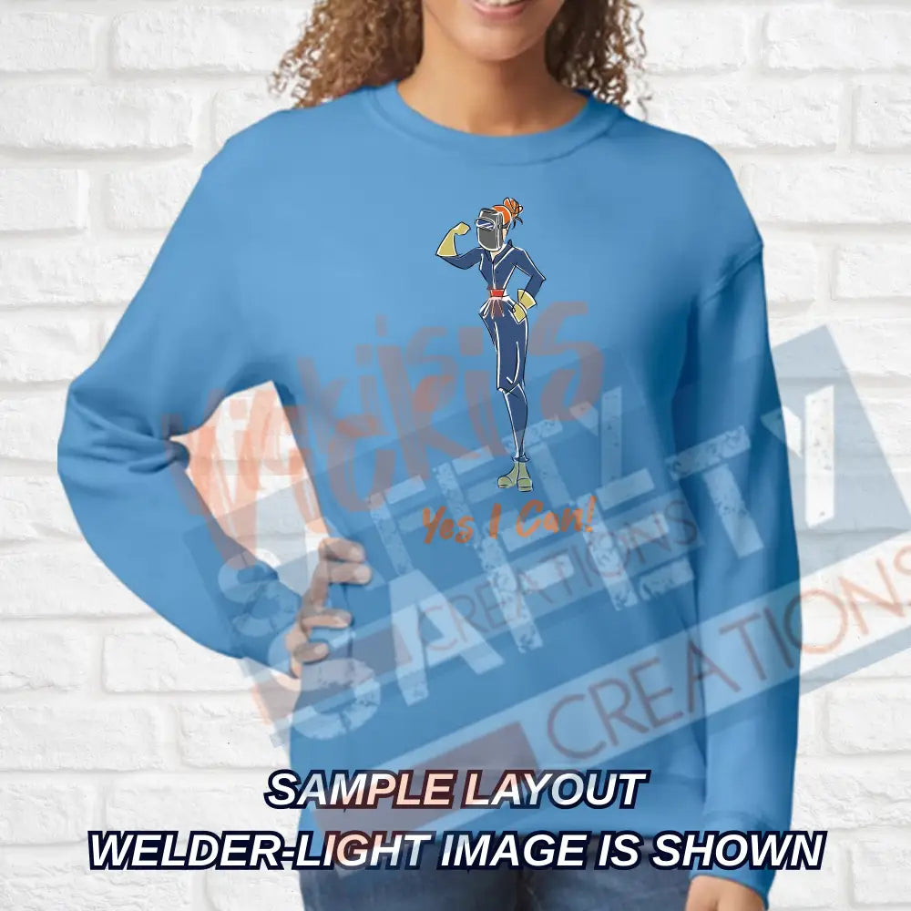 ADULT UNISEX 50/50 BLEND CREW SWEATSHIRT -Yes I Can Collection (Asst. Colors & Designs) Adult Clothing