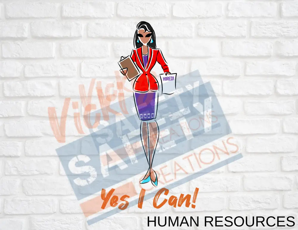 ADULT UNISEX 50/50 BLEND CREW SWEATSHIRT -Yes I Can Collection (Asst. Colors & Designs) Human Resource Manager / SMALL