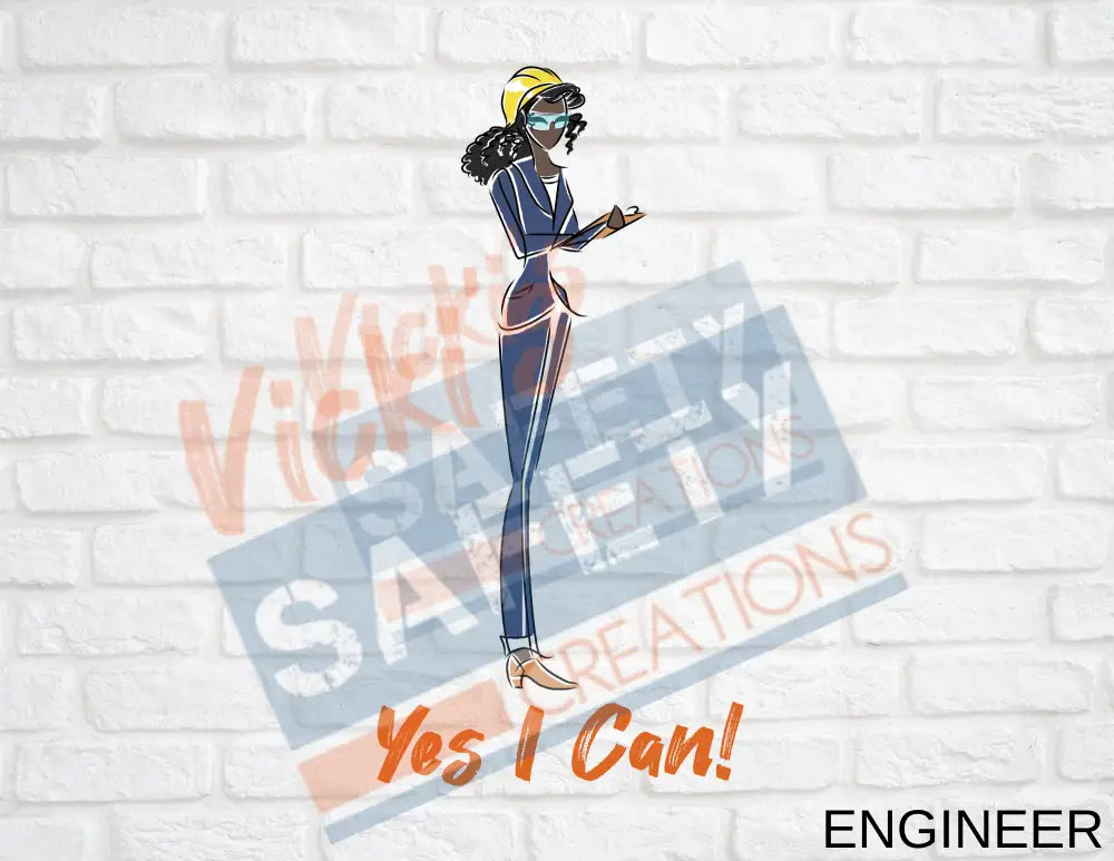 Adult Unisex Cotton T-Shirt-Yes I Can Collection (Asst. Colors & Designs) Engineer / ADULT-SMALL / Carolina Blue Adult