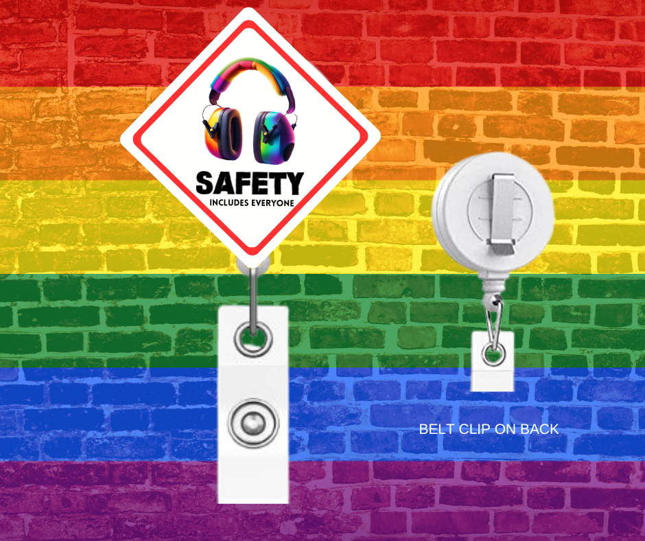 Di-cut Badge Reels-Safety Includes Everyone (asst. designs)