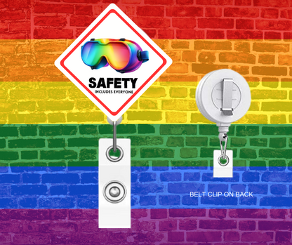 Di-cut Badge Reels-Safety Includes Everyone (asst. designs)