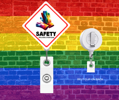 Di-cut Badge Reels-Safety Includes Everyone (asst. designs)
