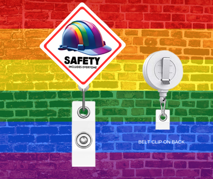 Di-cut Badge Reels-Safety Includes Everyone (asst. designs)