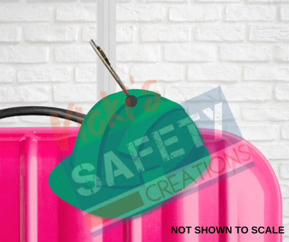 Bag/Luggage Tag LG - Hard hat (Asst Colors) Green baggage tag