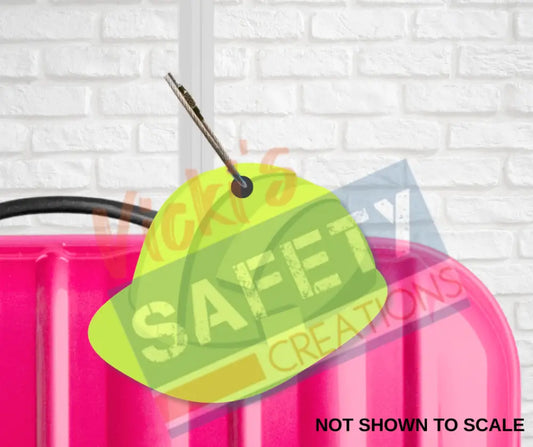 Bag/Luggage Tag LG - Hard hat (Asst Colors) Hi-Vis baggage tag