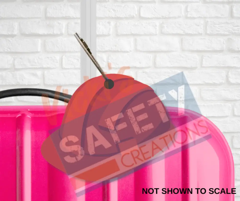 Bag/Luggage Tag LG - Hard hat (Asst Colors) Red baggage tag