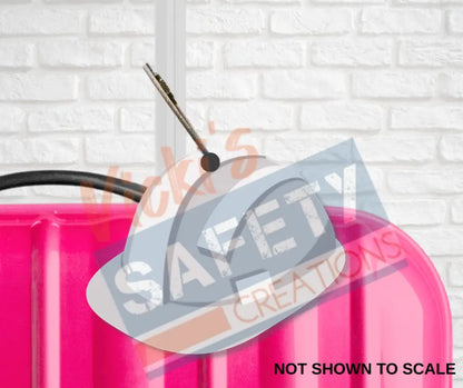 Bag/Luggage Tag LG - Hard hat (Asst Colors) White baggage tag