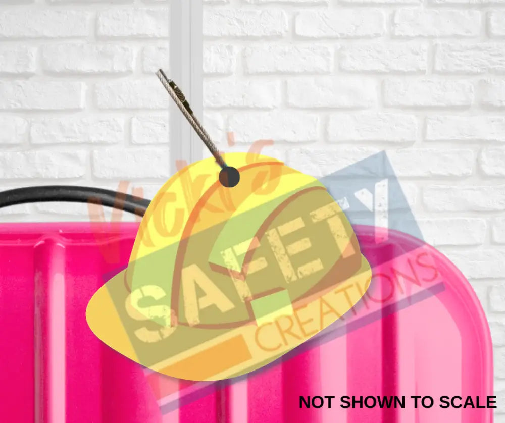 Bag/Luggage Tag LG - Hard hat (Asst Colors) Yellow baggage tag