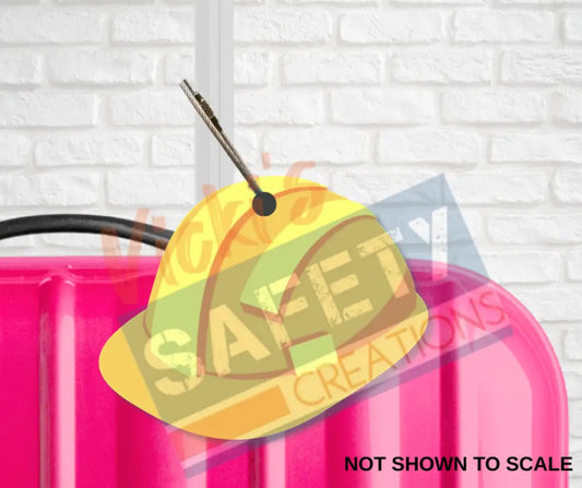 Bag/Luggage Tag LG - Hard hat (Asst Colors) Yellow baggage tag