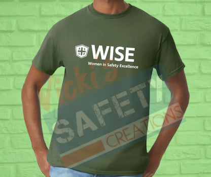 Basic Adult Unisex Cotton T-shirt up to 5X (Asst Colors)-WISE ADULT-Small / Military Green Adult Clothing