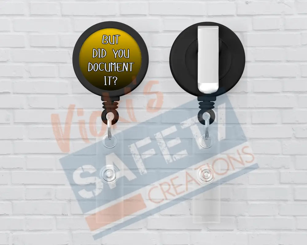 Basic Badge Reels - Did you document...(Asst. Colors) YELLOW Badge Reels