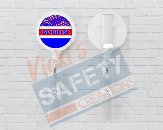 Basic Badge Reels - Go BILLS Badge Reels