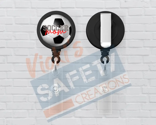 Basic Badge Reels - Soccer... (mama nana etc) Soccer Mom Badge Reels
