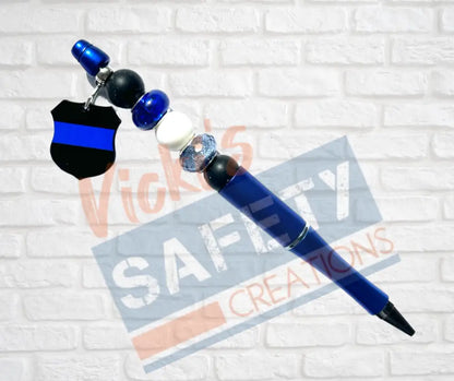 Beaded Pen-Blue Line Blue Pen Office Supplies