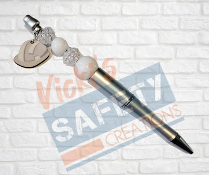 Beaded Pen-Hard Hat (Asst. Colors) White Office Supplies