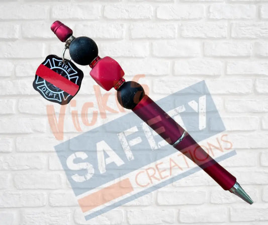 Beaded Pen-Red Line Office Supplies