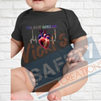 Beat Goes On...Tops (Adult Youth Toddler Infant Sizes) T-shirt/Onesie / INFANT-Newborn Adult Clothing