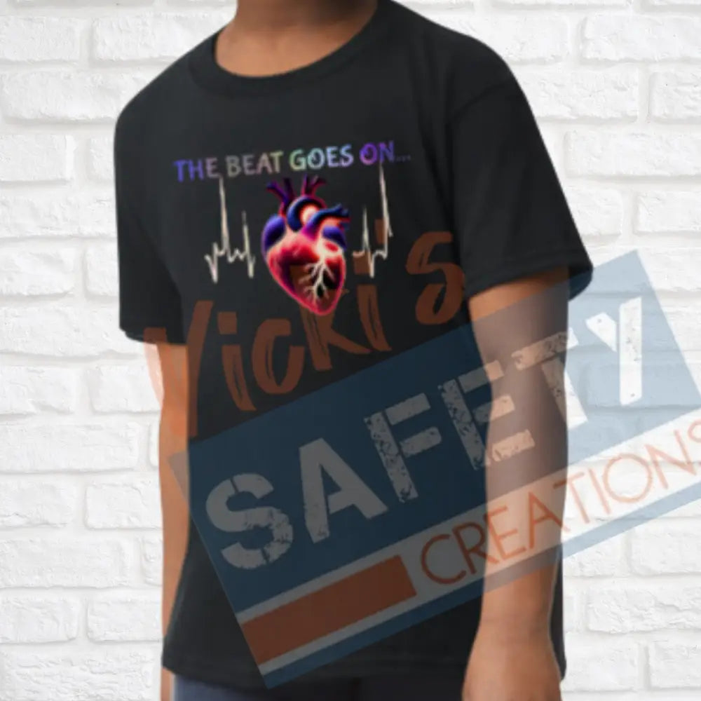 Beat Goes On...Tops (Adult Youth Toddler Infant Sizes) T-shirt/Onesie / YOUTH-XSmall Adult Clothing