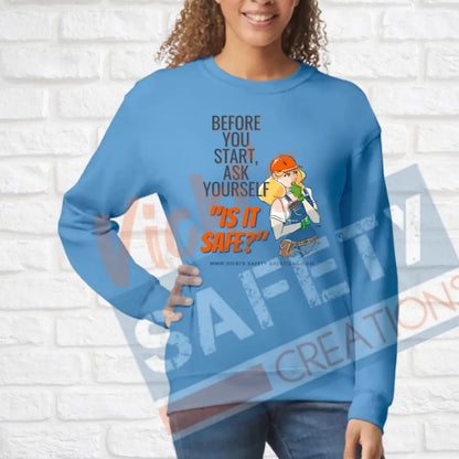 Before you start... (Adult Youth Toddler Infant Sizes) Crew Sweatshirt / ADULT-Small Adult Clothing