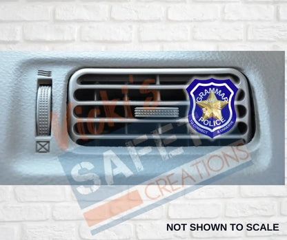 Car Vent Clip - Grammar Police Badge car accessory