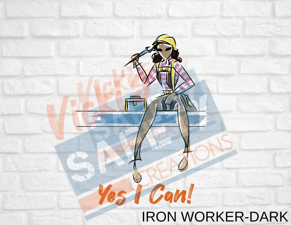 Car Vent Clip-Yes I Can Collection (Asst. Designs) Ironworker-Dark Wall Decor