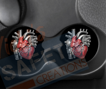 Neoprene Car Coasters (set of 2)-Rebuilt Heart