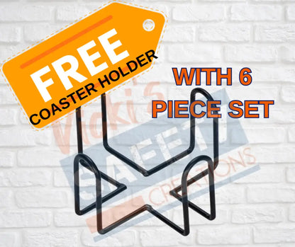 Ceramic Coasters - WISE (ASST DESIGNS) Drinkware & Accessories