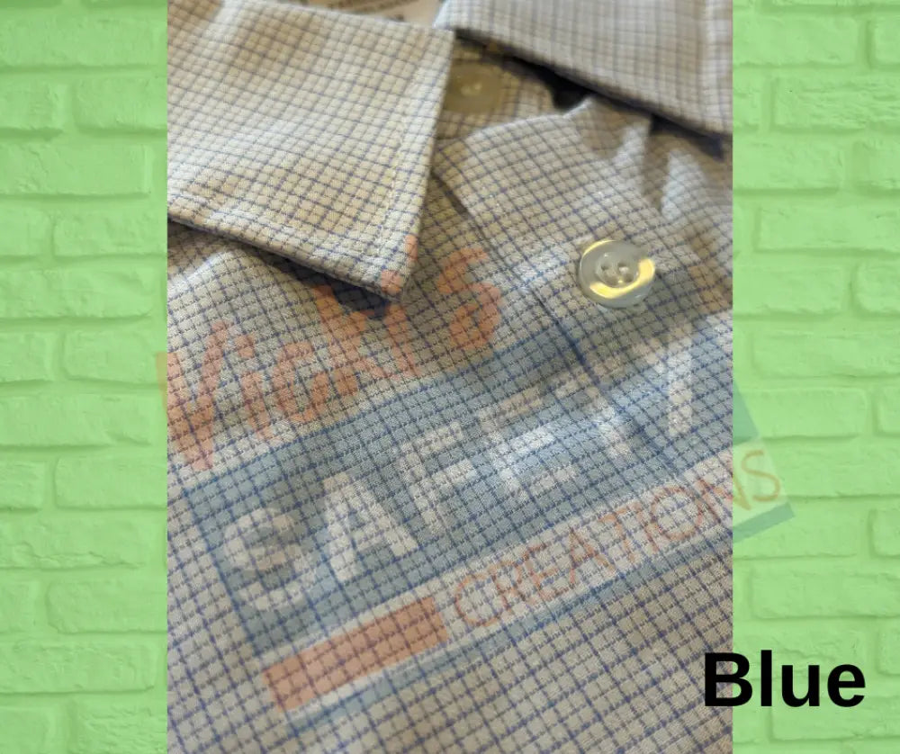 Checked Twill Dress Shirt-WISE (Asst. colors) **CLOSEOUT** Adult Clothing