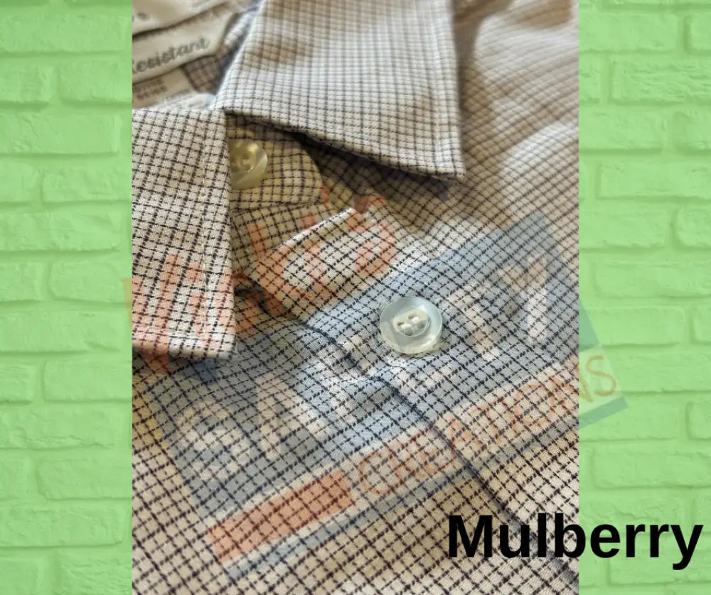 Checked Twill Dress Shirt-WISE (Asst. colors) **CLOSEOUT** Adult Clothing