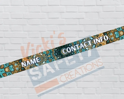 Customized Adjustable Pet Collars and Leashes - Blue Brown Mandala (Asst. Sizes) Pet Collars