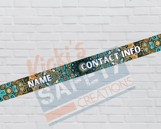 Customized Adjustable Pet Collars and Leashes - Blue Brown Mandala (Asst. Sizes) Pet Collars