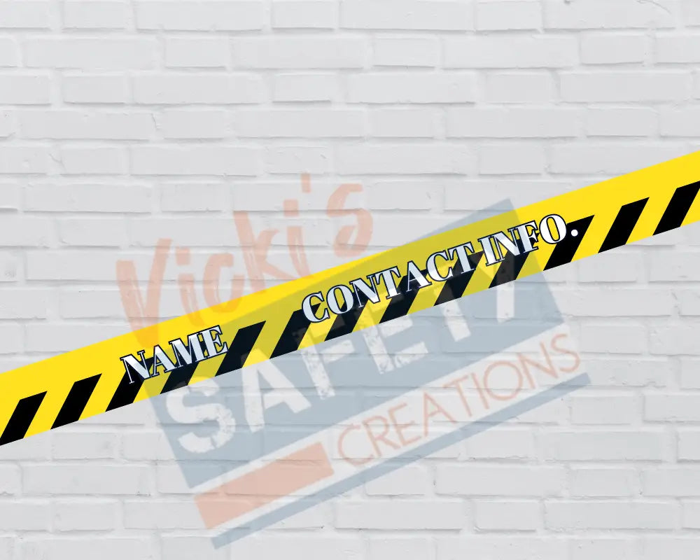 Customized Adjustable Pet Collars and Leashes-Caution Tape (Asst. Sizes) Pet Collars