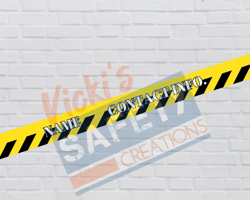 Customized Adjustable Pet Collars and Leashes-Caution Tape (Asst. Sizes) Pet Collars