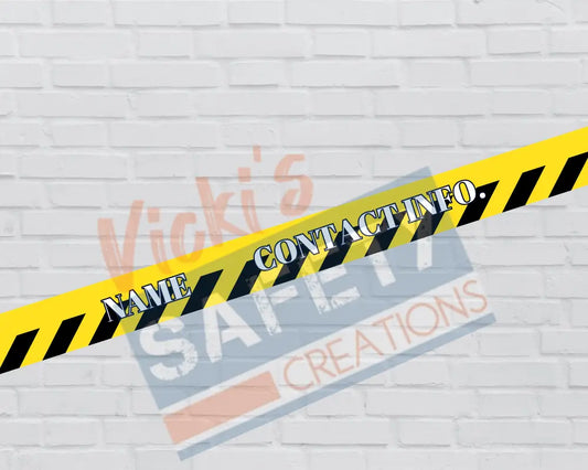 Customized Adjustable Pet Collars and Leashes-Caution Tape (Asst. Sizes) Pet Collars