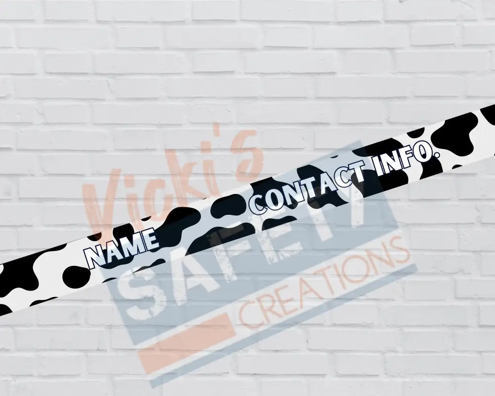 Customized Adjustable Pet Collars and Leashes- Cow Spots (Asst. Sizes) Pet Collars