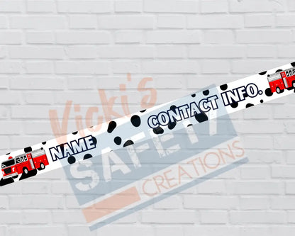 Customized Adjustable Pet Collars and Leashes - Dalmatian Fire Trucks (Asst. Sizes) Pet Collars