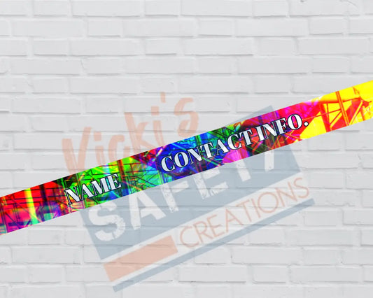 Customized Adjustable Pet Collars and Leashes Neon Scaffolding-(Asst. Sizes) Pet Collars