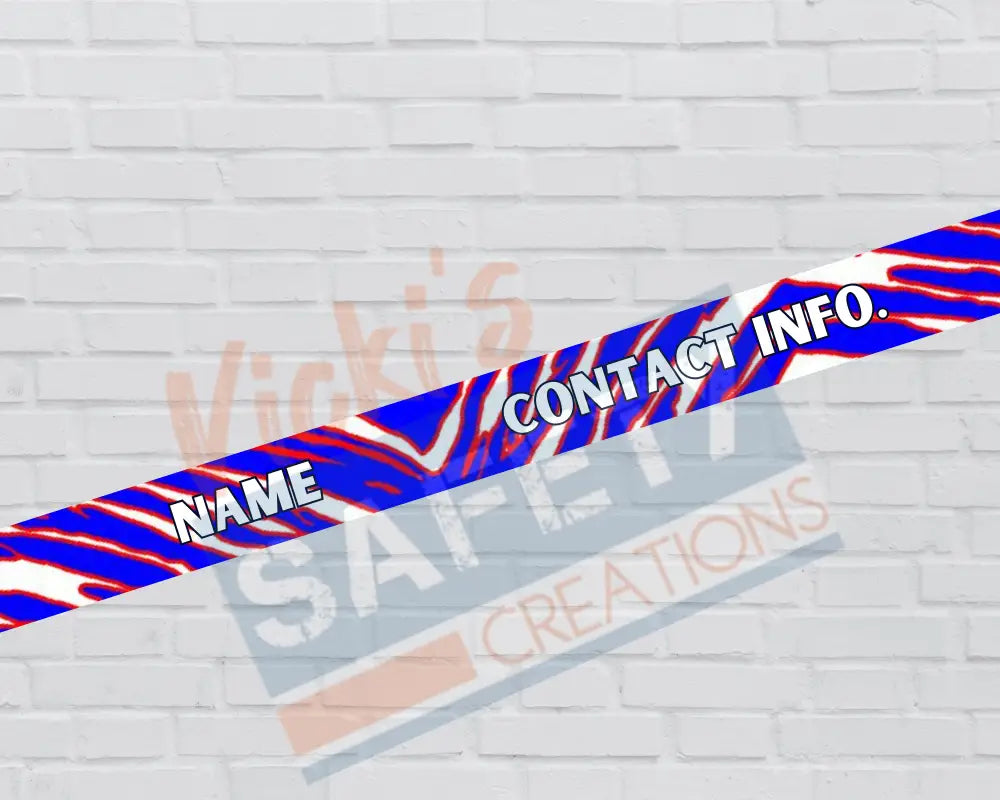 Customized Adjustable Pet Collars and Leashes- RWB Stripes (Asst. Sizes) Pet Collars