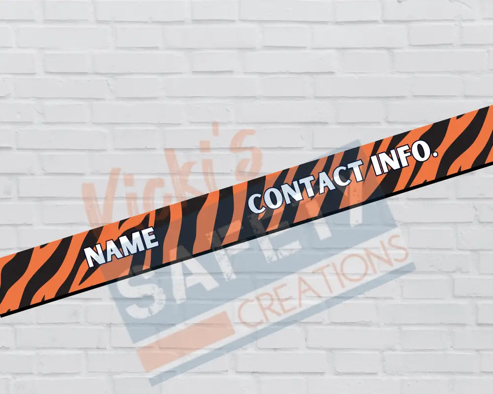 Customized Adjustable Pet Collars and Leashes- Tiger Stripes (Asst. Sizes) Pet Collars