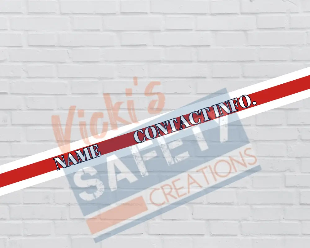 Customized Adjustable Pet Collars and Leashes-White/Red Line (Nurse) (Asst. Sizes) Pet Collars