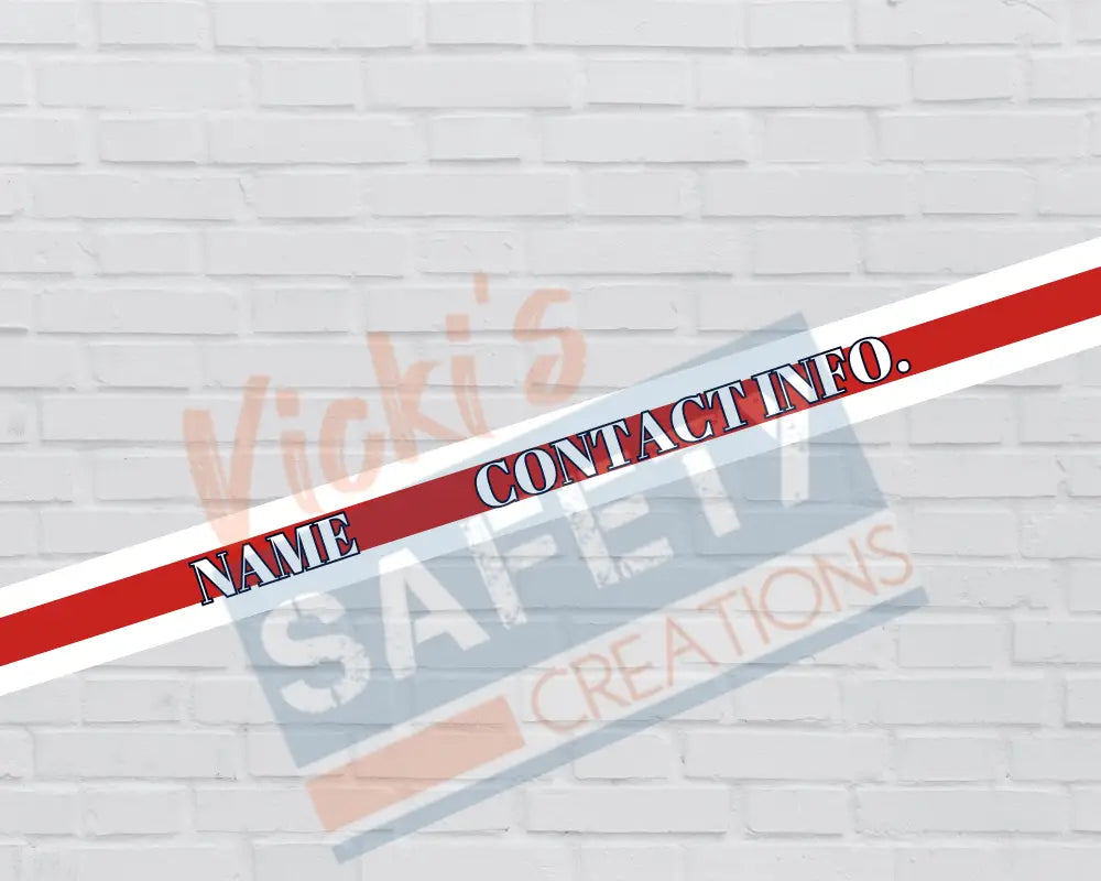 Customized Adjustable Pet Collars and Leashes-White/Red Line (Nurse) (Asst. Sizes) Pet Collars