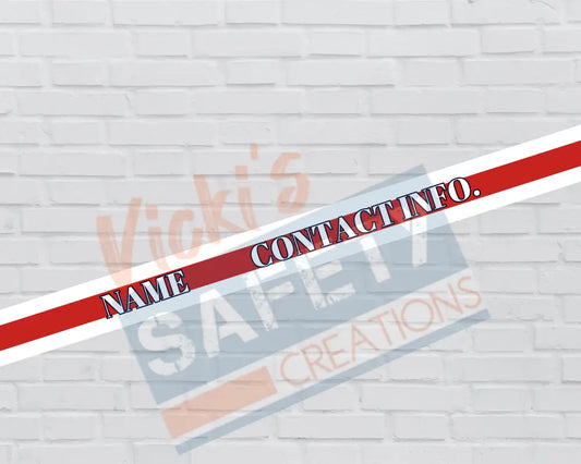Customized Adjustable Pet Collars and Leashes-White/Red Line (Nurse) (Asst. Sizes) Pet Collars