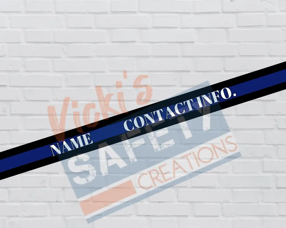 Customized Adjustable Pet Collars & Leashes-Blue Line (Asst. Sizes) Pet Collars