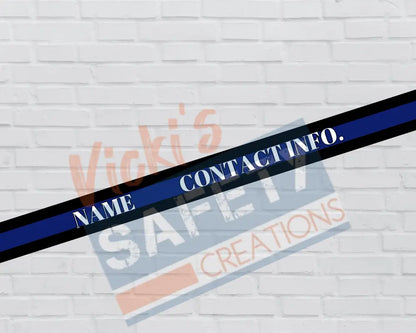 Customized Adjustable Pet Collars & Leashes-Blue Line (Asst. Sizes) Pet Collars