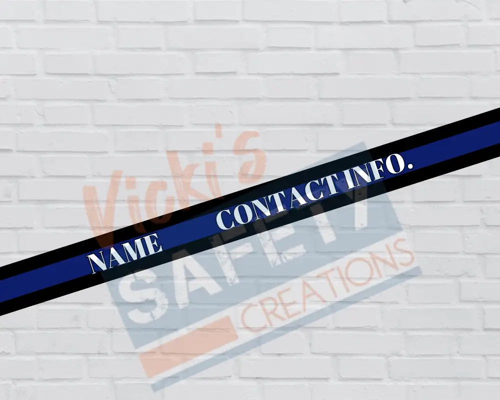 Customized Adjustable Pet Collars & Leashes-Blue Line (Asst. Sizes) Pet Collars