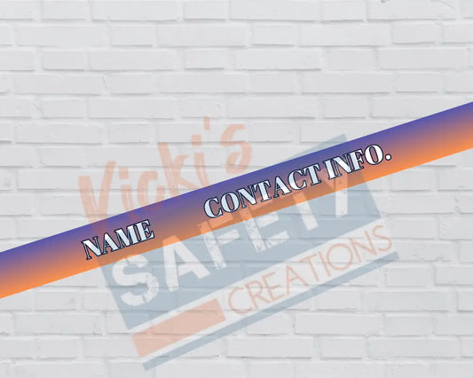 Customized Adjustable Pet Collars & Leashes Blue/Orange Ombre-(Asst. Sizes) Pet Collars