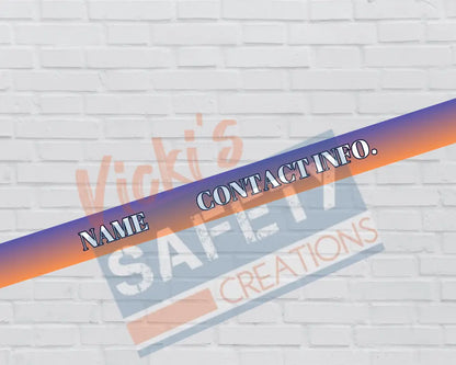 Customized Adjustable Pet Collars & Leashes Blue/Orange Ombre-(Asst. Sizes) Pet Collars