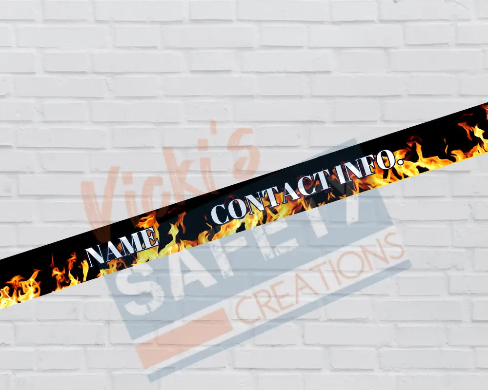 Customized Adjustable Pet Collars & Leashes- Flames (Asst. Sizes) Pet Collars